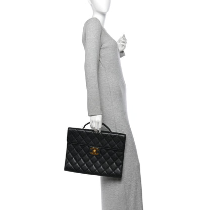 Chanel Caviar Quilted Briefcase Laptop Bag Black 2 of 13