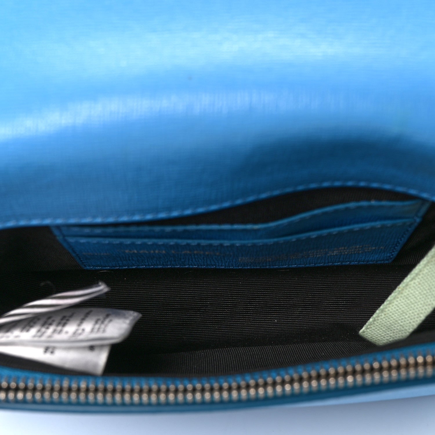 Off-White Saffiano Striped Mini Diag Binder Clip Bag Blue 4 of 7