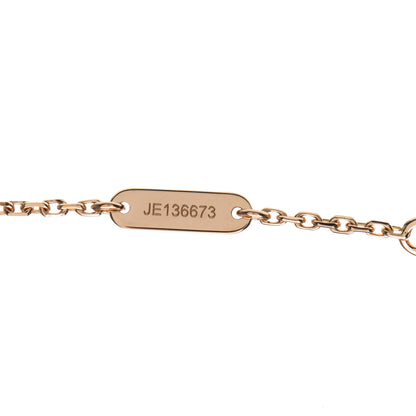 Van Cleef & Arpels 18K Rose Gold Diamond Grey Mother of Pearl Vintage Alhambra Pendant Necklace 5 of 8