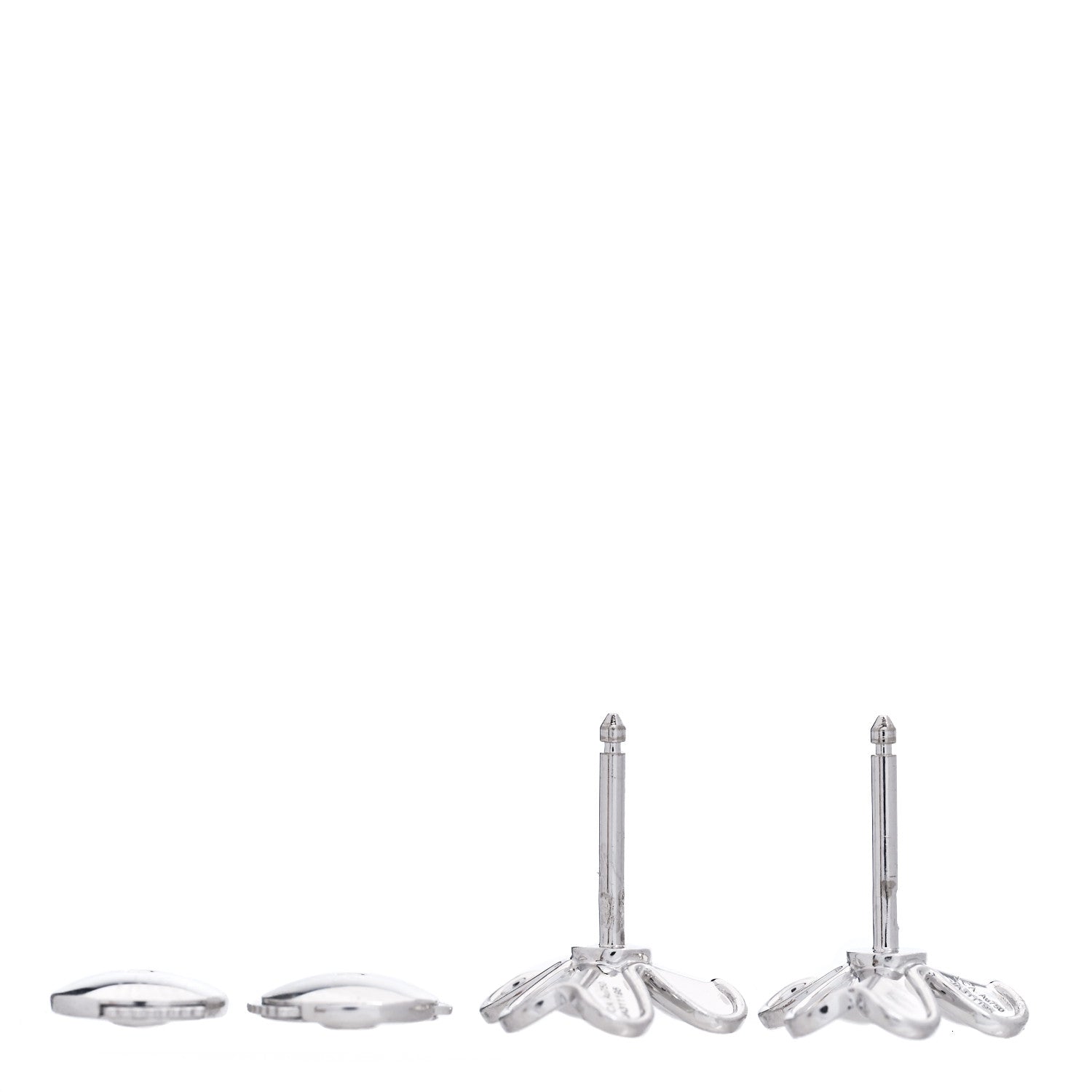 Van Cleef & Arpels 18K White Gold Diamond Mini Frivole Earrings 3 of 5