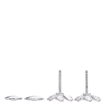 Van Cleef & Arpels 18K White Gold Diamond Mini Frivole Earrings 3 of 5
