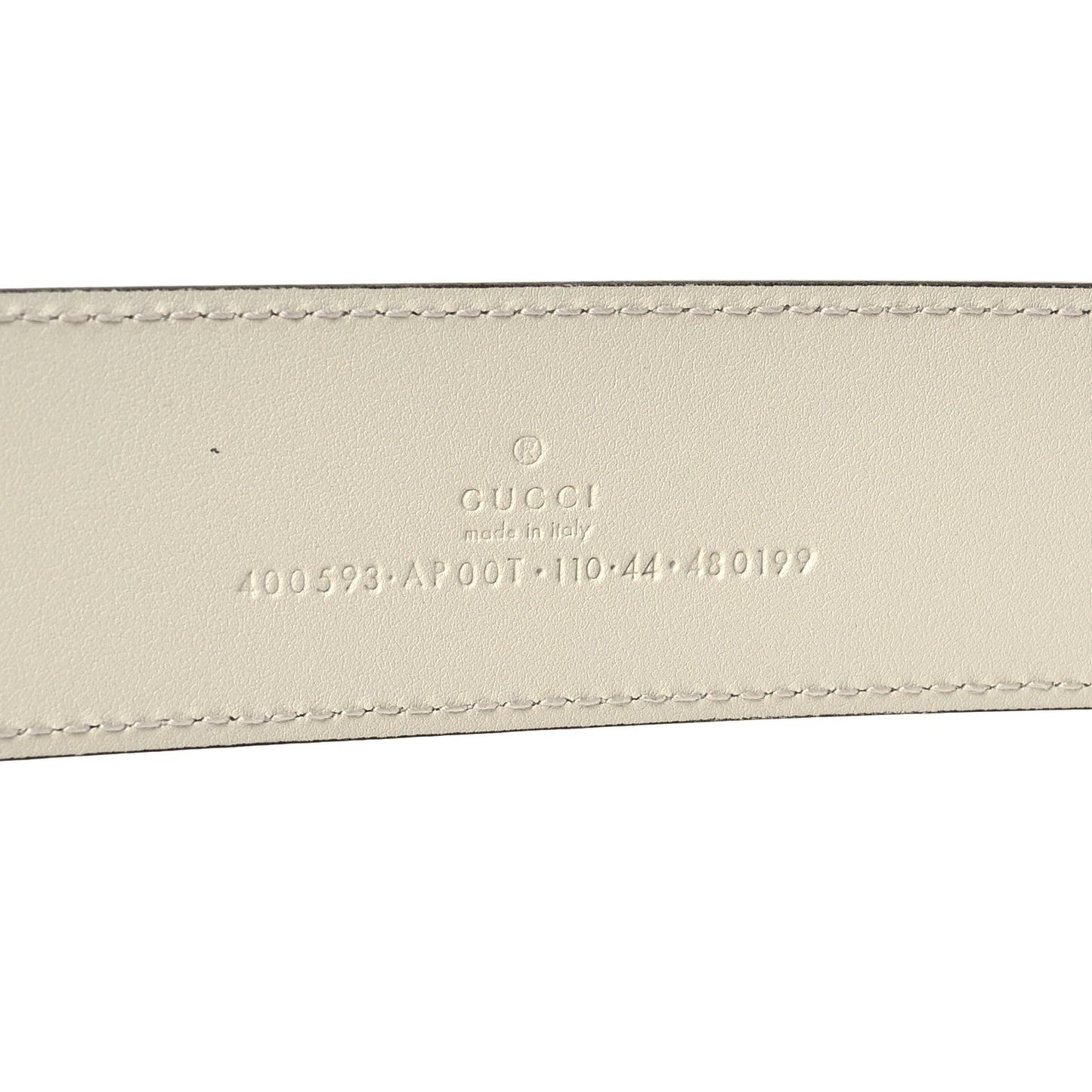 Calfskin Double G 40mm Belt 110 44 Mystic White