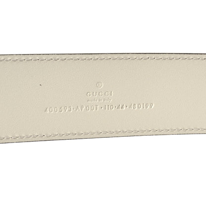 Gucci Calfskin Double G 40mm Belt 110 44 Mystic White 3 of 4