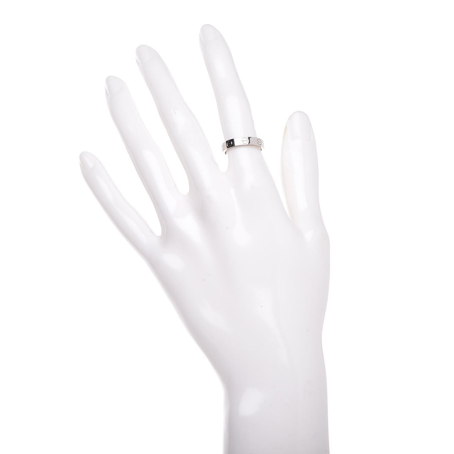 18K White Gold 3.5mm LOVE Wedding Band Ring 49 4.75