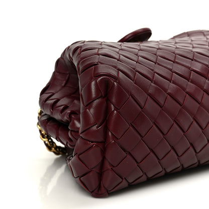 Bottega Veneta Nappa Intrecciato Small The Lauren 1980 Clutch With Chain Barolo 10 of 11