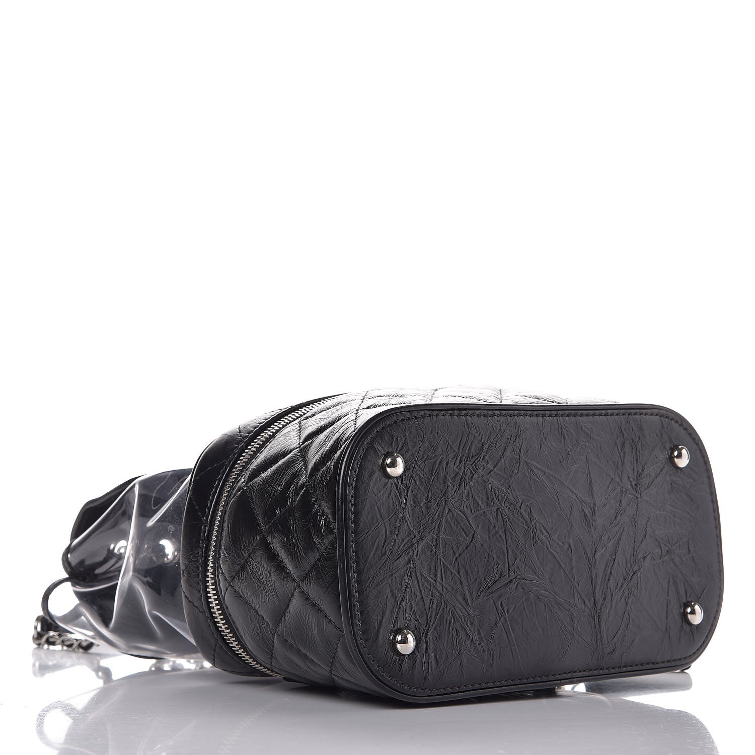 Chanel Crumpled Calfskin PVC Quilted Backpack Black 4 of 8