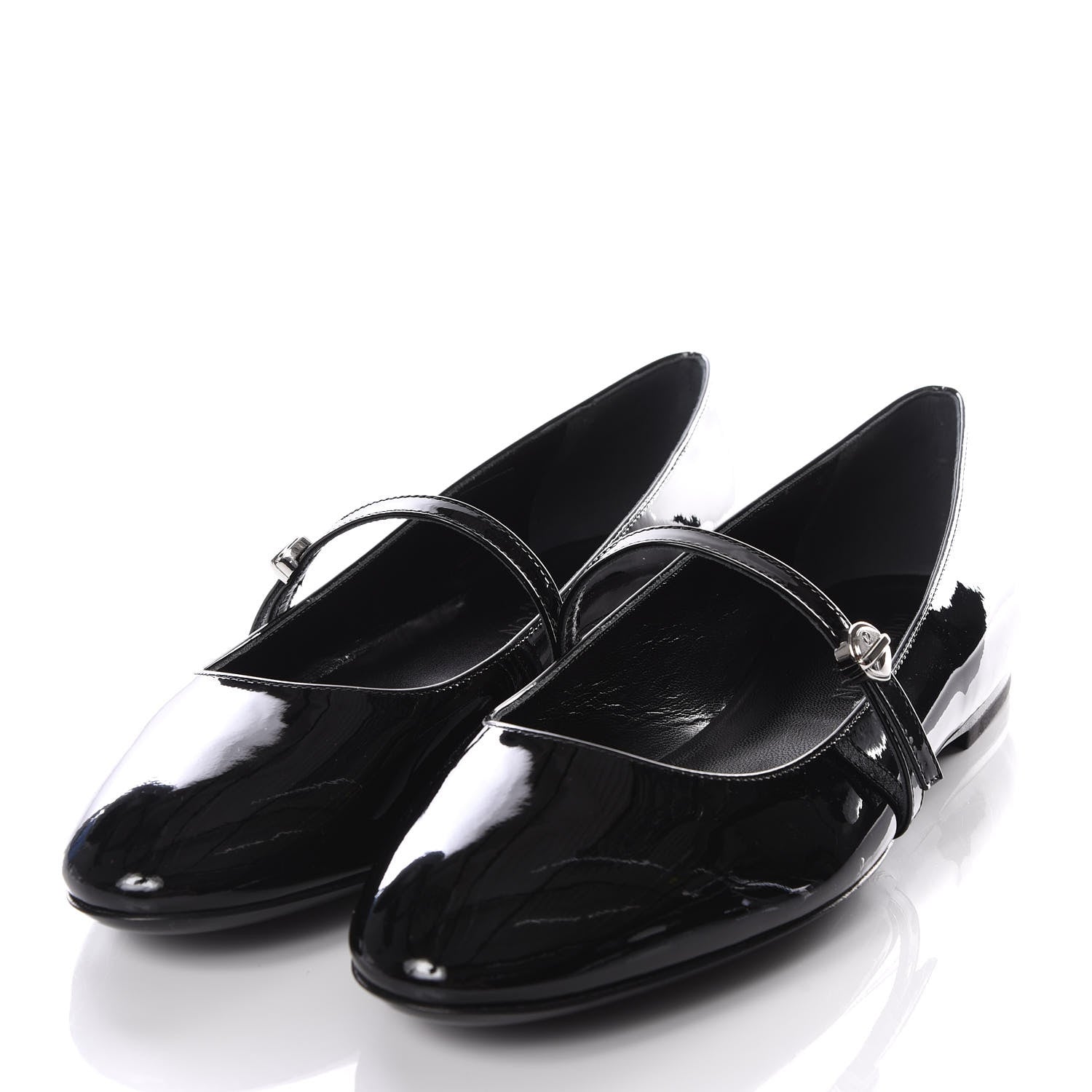 Louis Vuitton Patent Uniformes Ballet Flats 37.5 Black 2 of 8