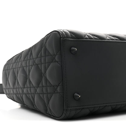 Christian Dior Ultra Matte Calfskin Cannage Medium Lady Dior Black 9 of 11