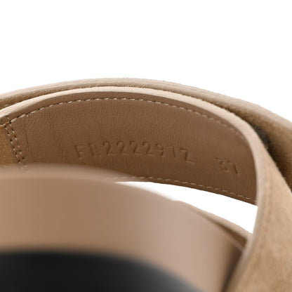 Hermes Suede Goatskin Womens Chypre Sandals 37 Beige Argile 6 of 10