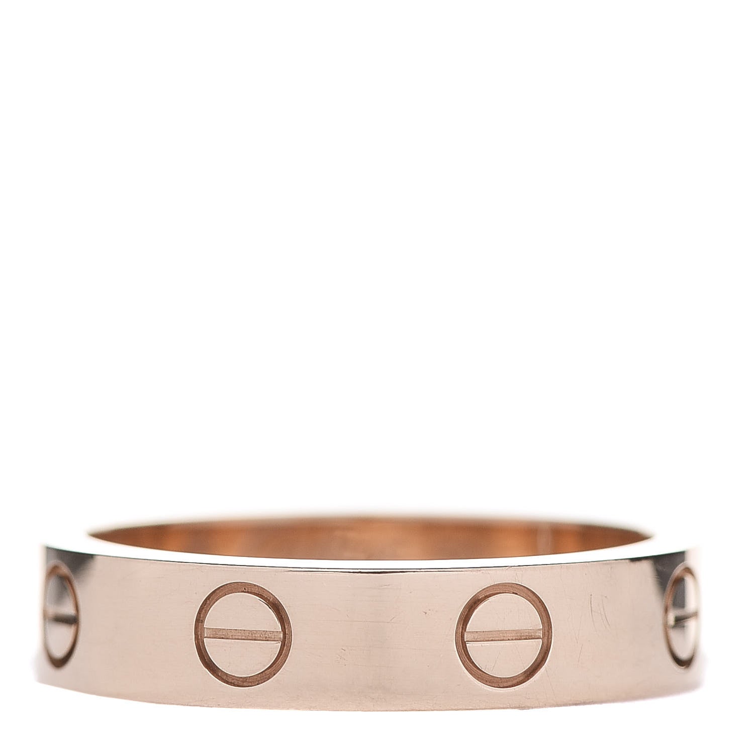 Cartier 18K Pink Gold Diamond 4mm LOVE Wedding Band Ring 50 5.25 3 of 5