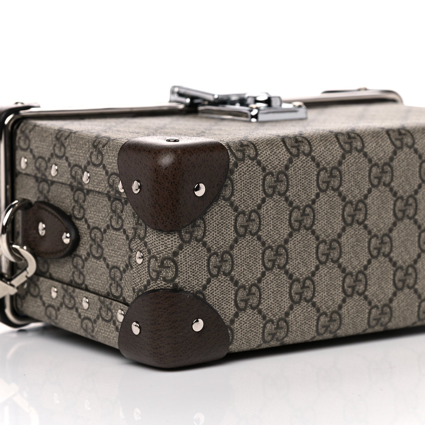 GG Supreme Monogram Globe-Trotter Beauty Case Brown