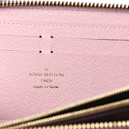 Louis Vuitton Damier Ebene Clemence Wallet Rose Ballerine 5 of 7