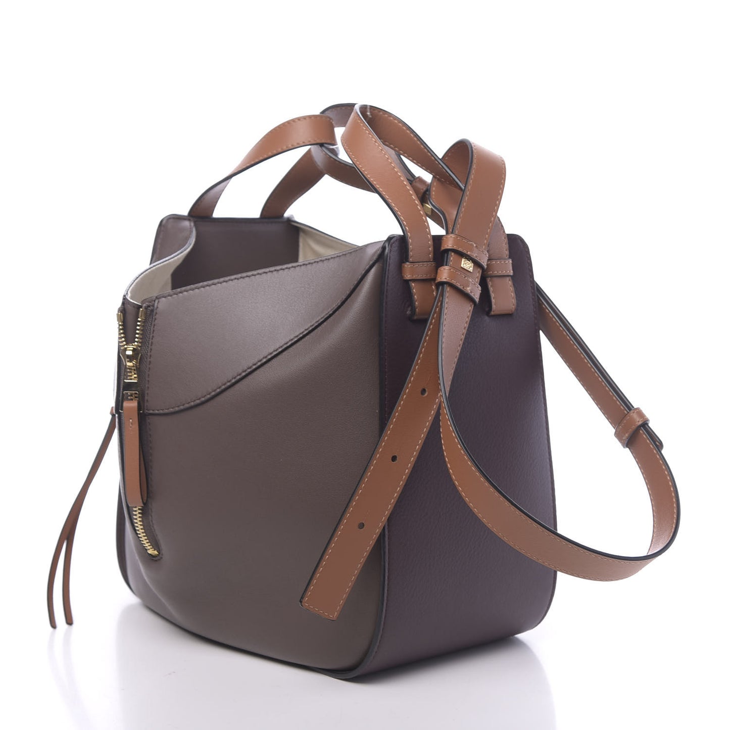 Calfskin Small Hammock Shoulder Bag Oxblood Tan