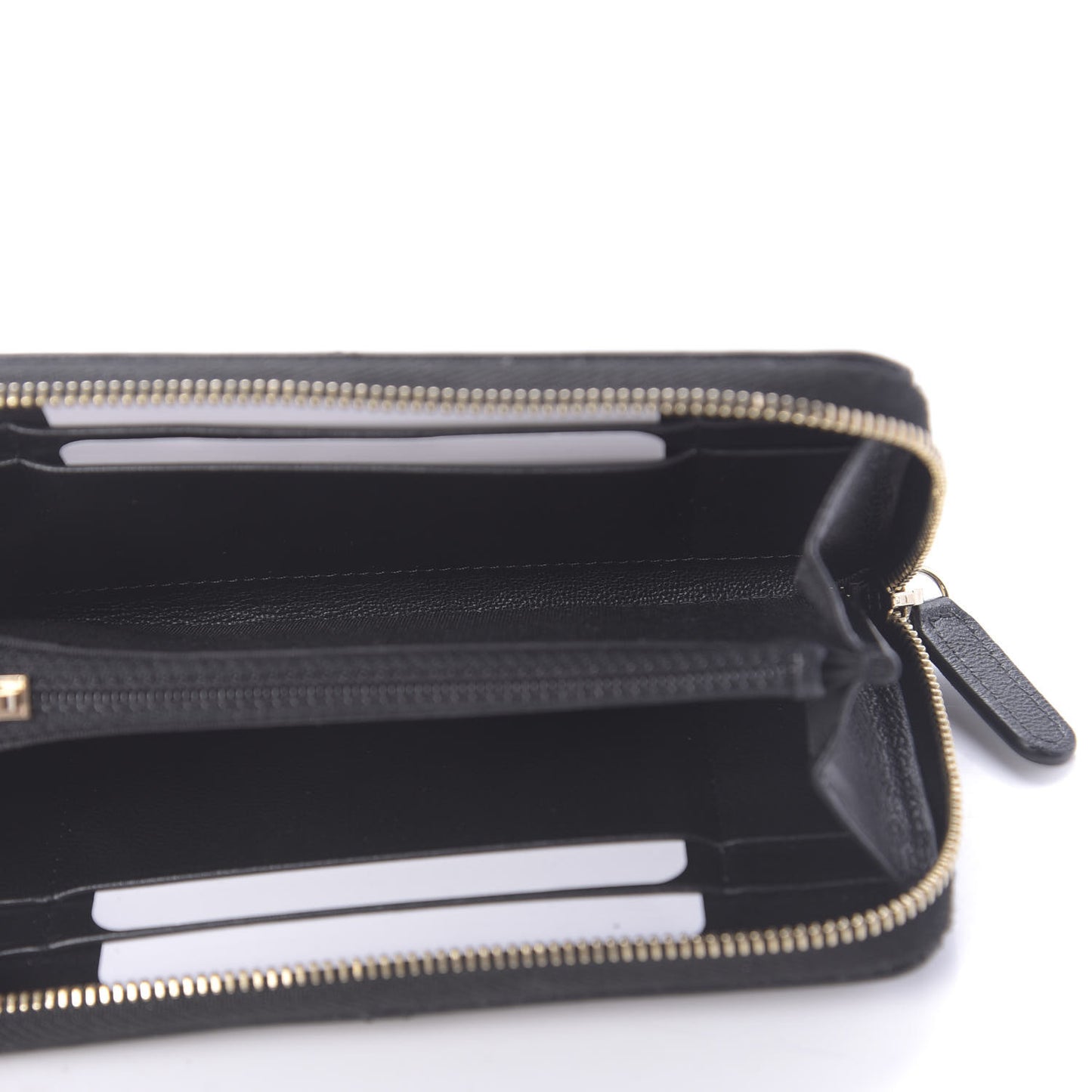Lambskin Quilted 19 Zipped Wallet Black