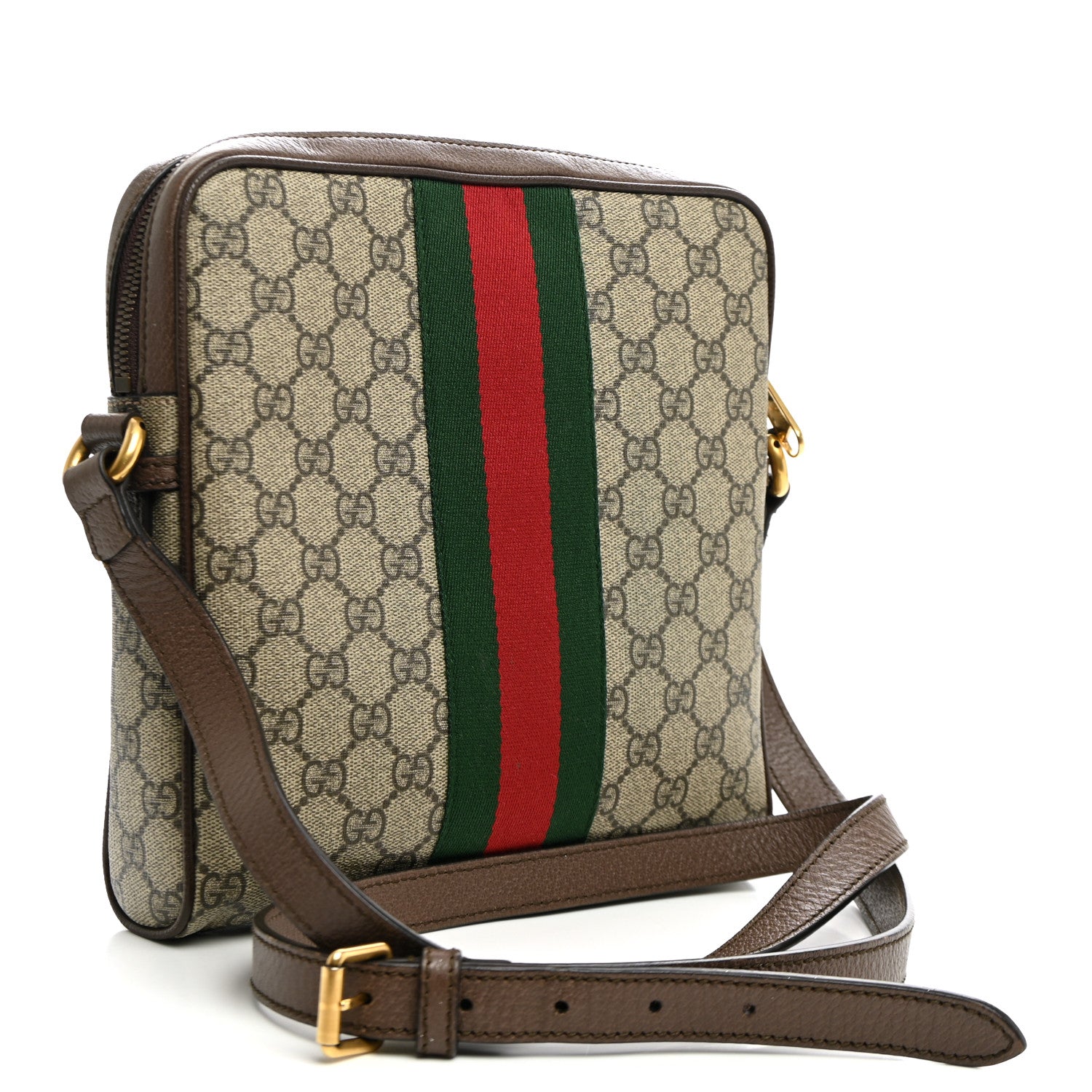Gucci GG Supreme Monogram Web Small Ophidia Messenger Bag Brown 3 of 11