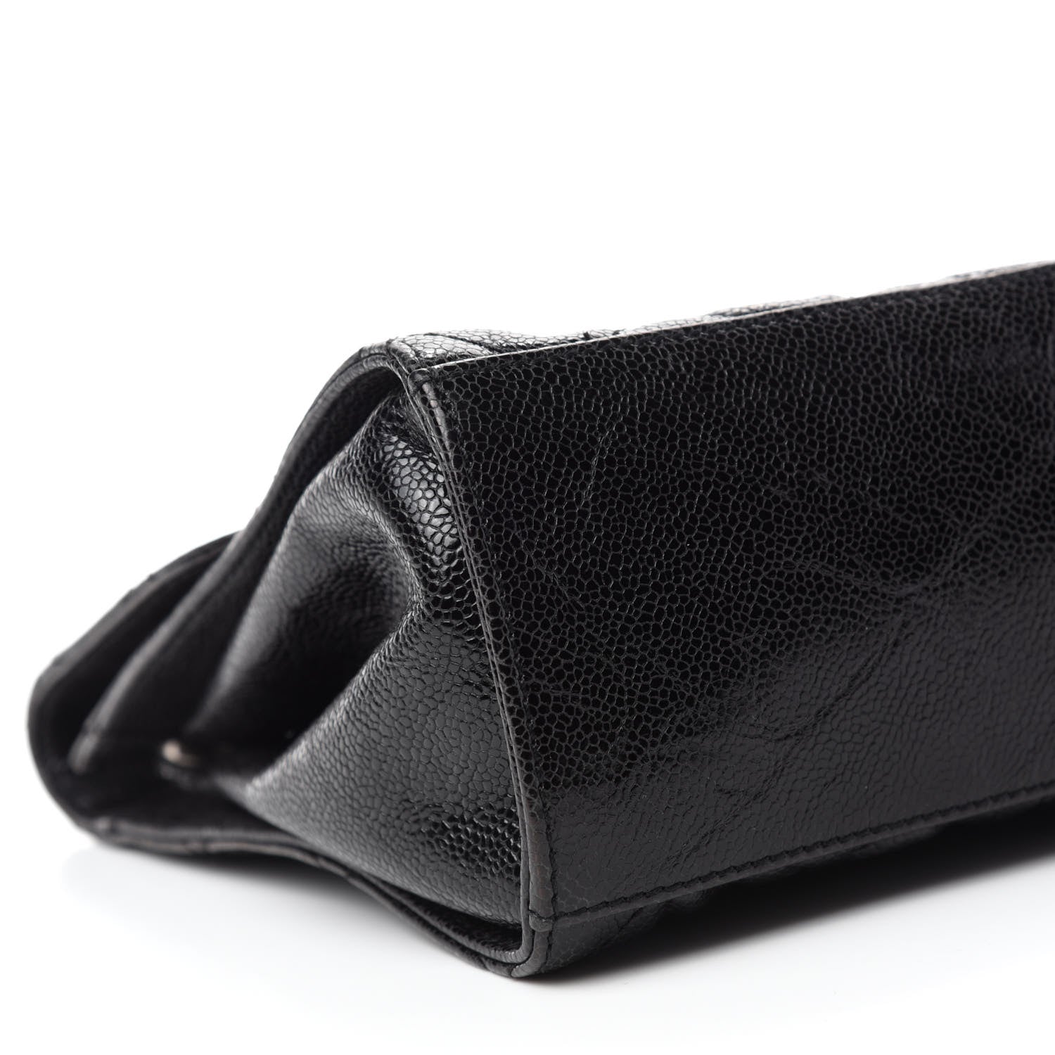 Chanel Crumpled Grained Calfskin Jumbo CC Crave Flap Black 6 of 14