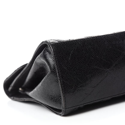 Chanel Crumpled Grained Calfskin Jumbo CC Crave Flap Black 6 of 14