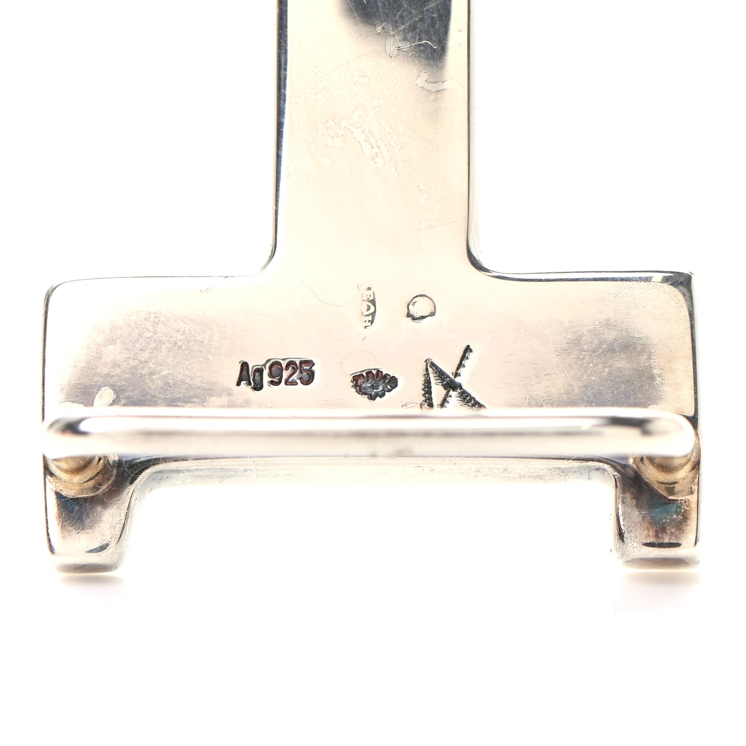 Hermes Sterling Silver Touareg 24mm H Belt Buckle 4 of 4