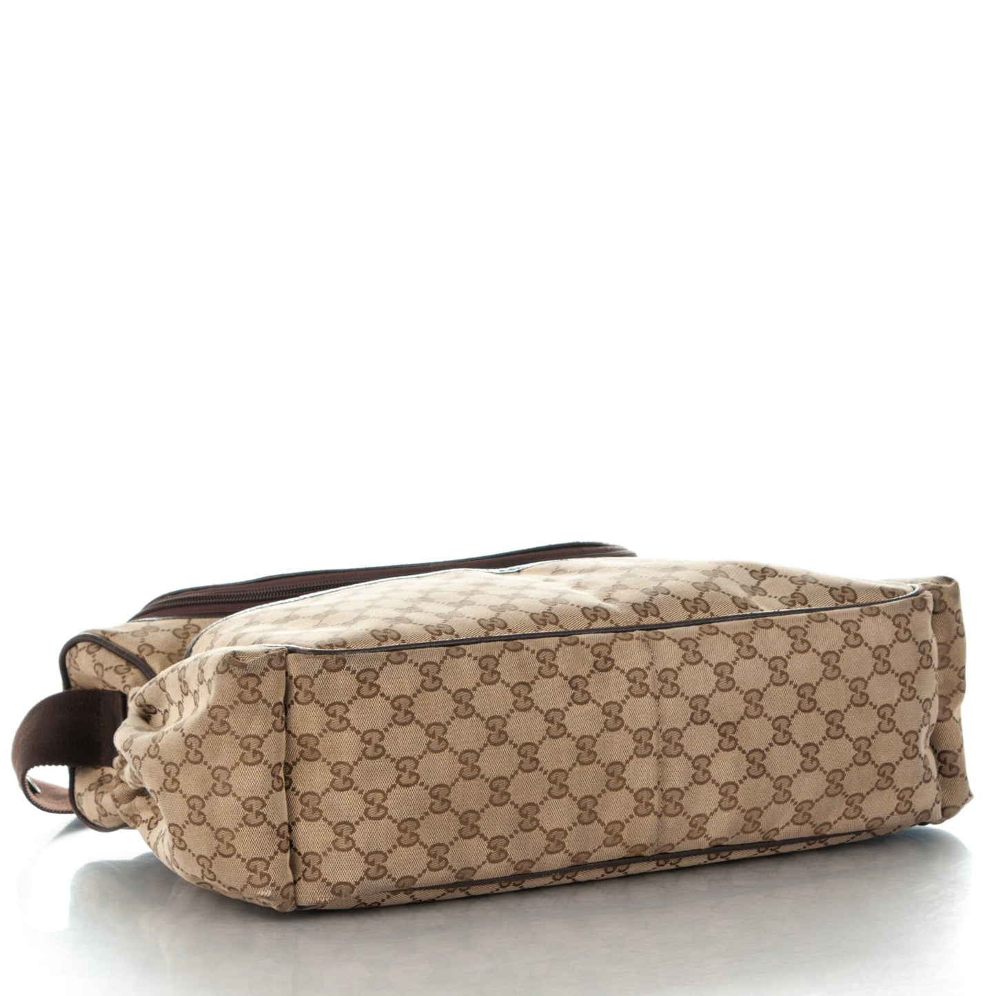 Monogram Natural Pigskin Large Diaper Bag Beige Ebony Cocoa Dark Chocolate