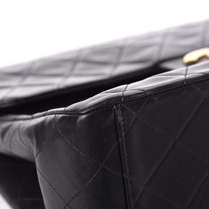 Chanel Lambskin Quilted XL Jumbo Single Flap Black 9 of 17