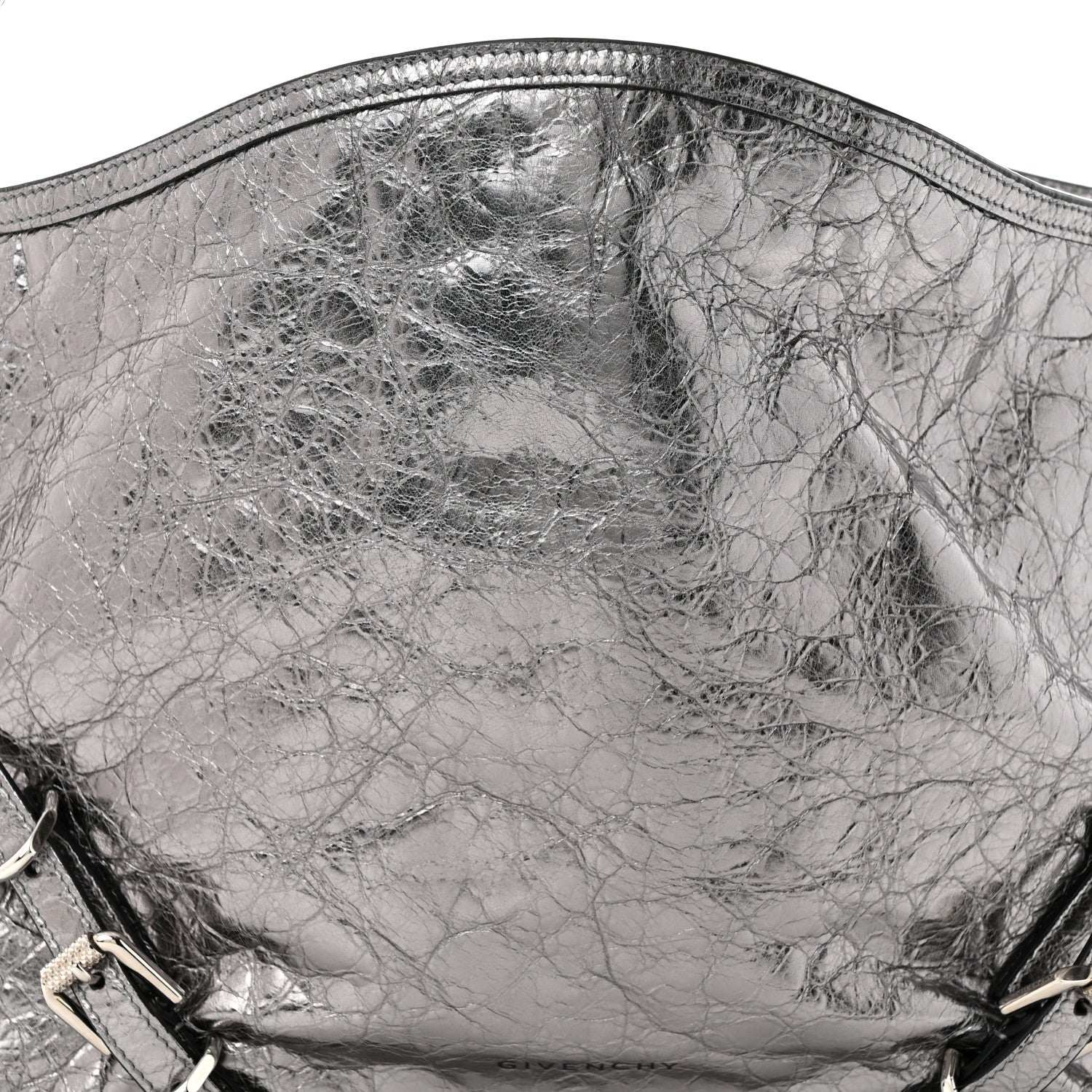 Givenchy Metallic Calfskin Medium Voyou Bag Silver 8 of 11