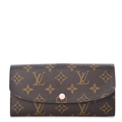 Louis Vuitton Monogram Emilie Wallet Rose Ballerine 1 of 7