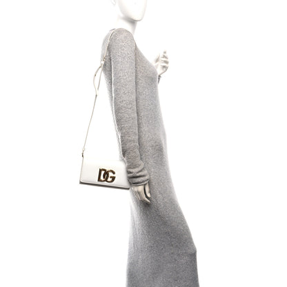 Dolce & Gabbana Calfskin DG Millennials Crossbody Bag White 2 of 9