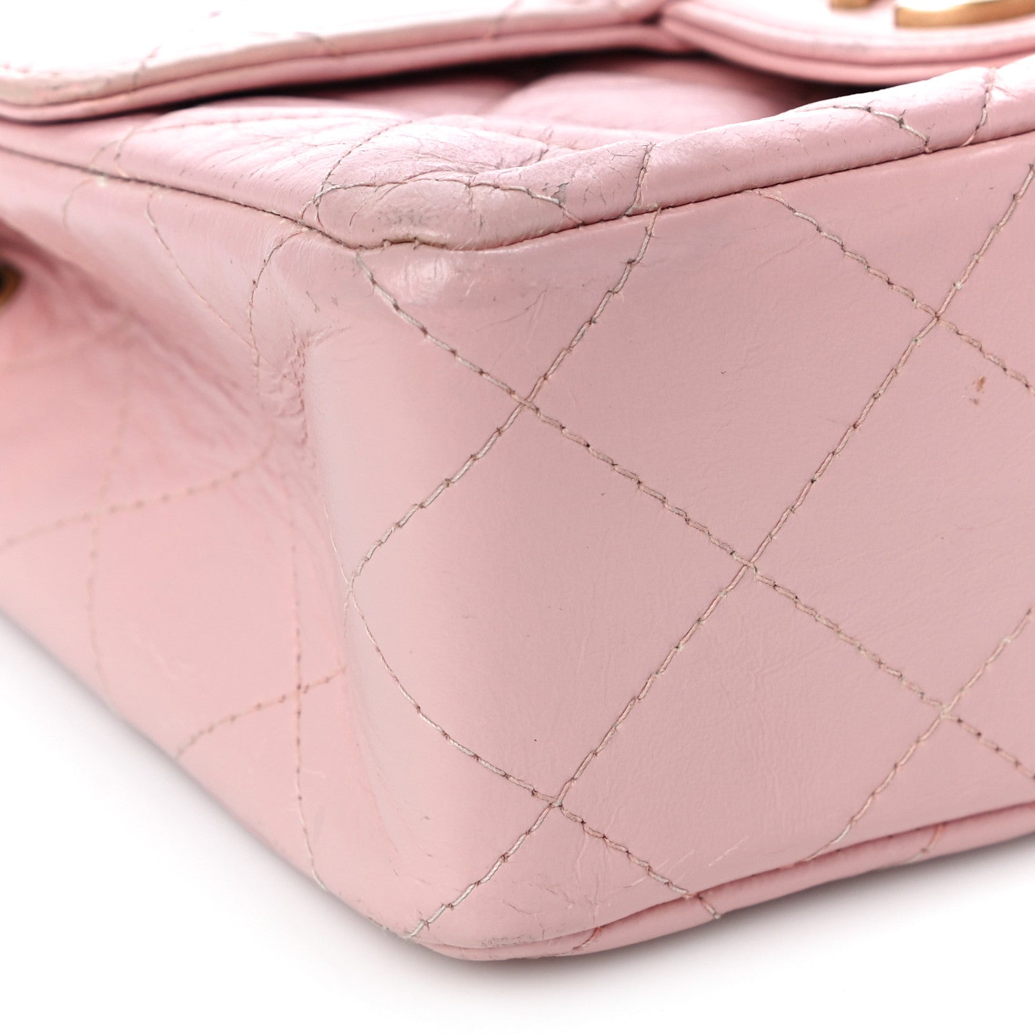 Chanel Lambskin Quilted Mini Square Flap Bag Light Pink 9 of 14