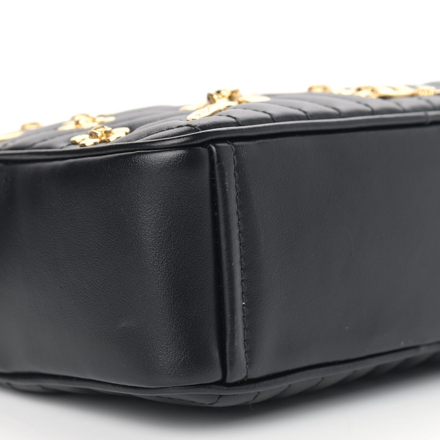 Soft Calfskin Floral Diagramme Bag Black