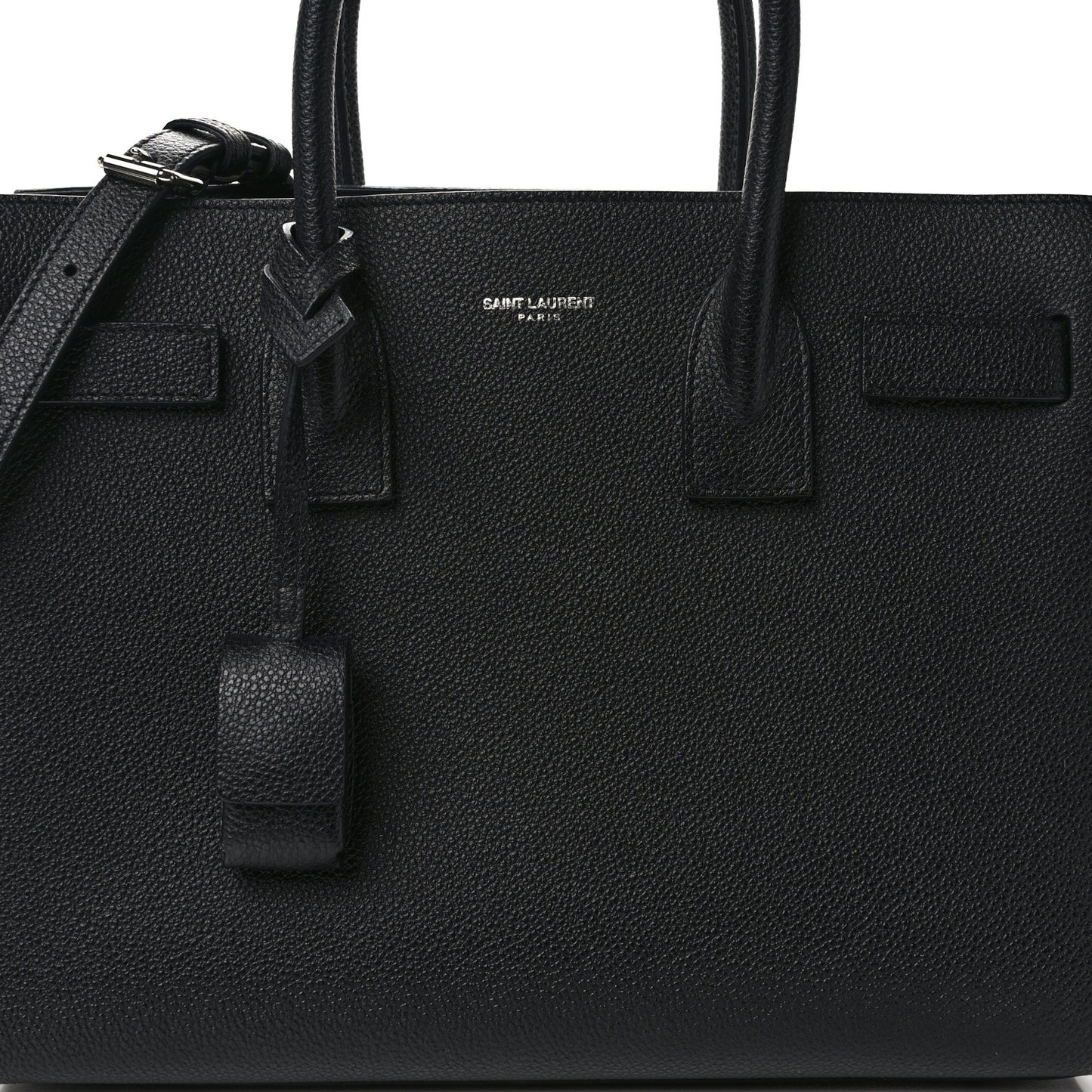 Grained Calfskin Baby Sac De Jour Black