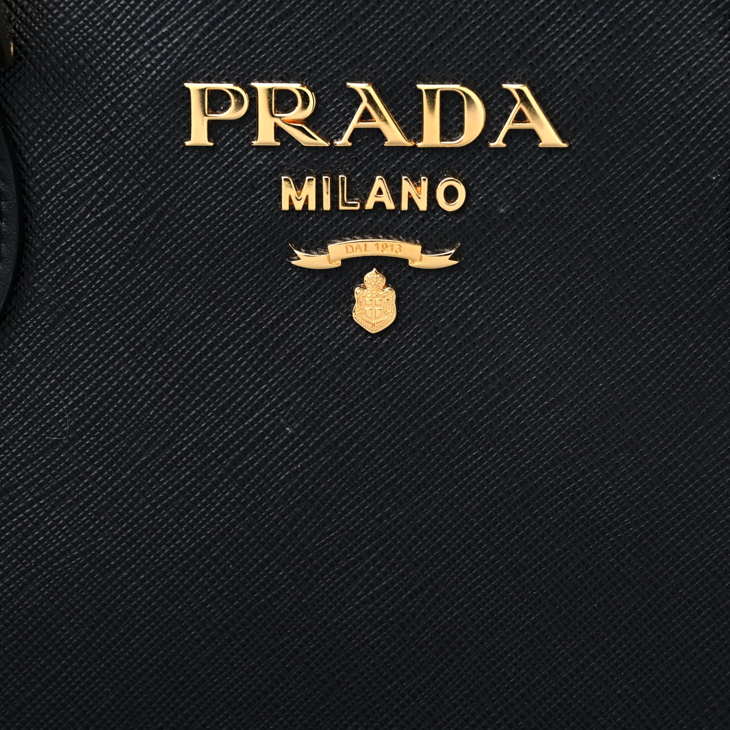 Saffiano Metal Top Handle Black