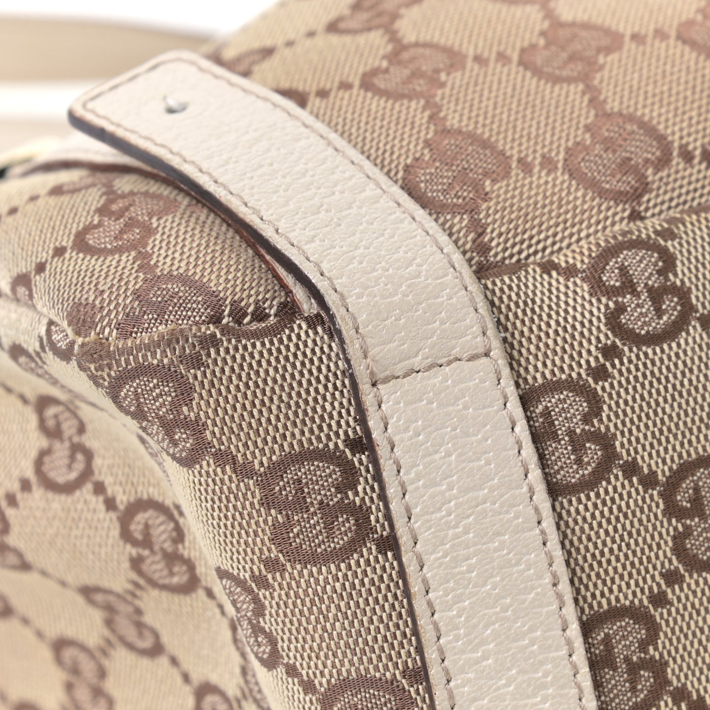 Monogram Medium Abbey Shoulder Bag Off White