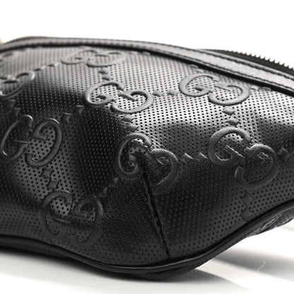 Gucci Calfskin GG Tennis Embossed Belt Bag Black 10 of 10