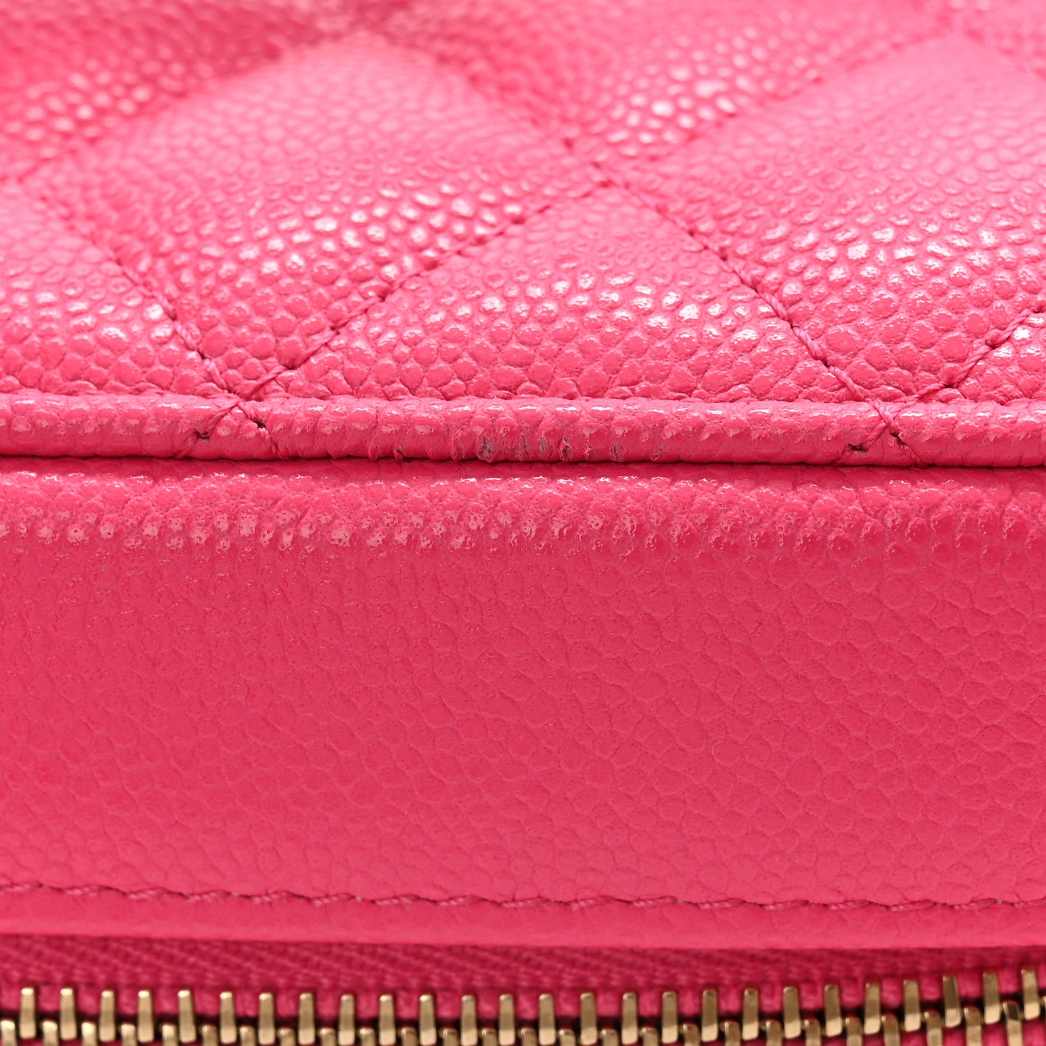Chanel Caviar Quilted Large Vanity Pouch Pink 9 of 10