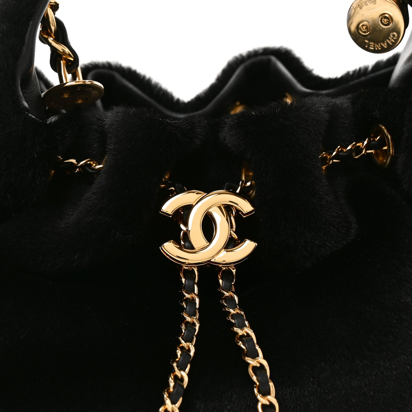 Pony Hair Mini Chanel 25 Handbag Black