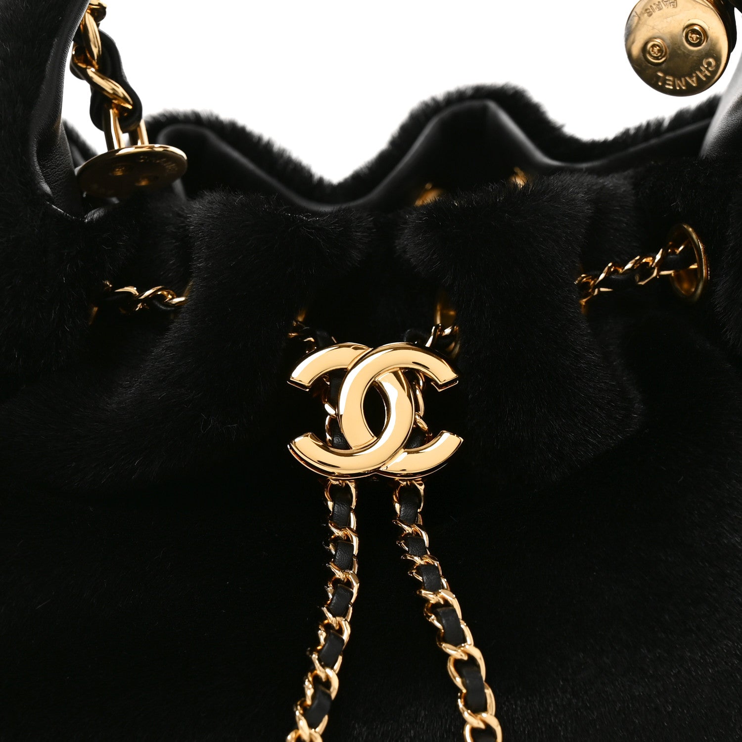 Chanel Pony Hair Mini Chanel 25 Handbag Black 8 of 10