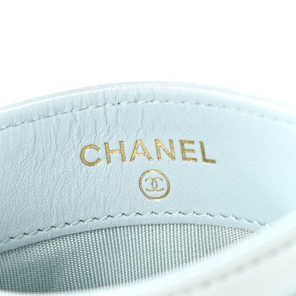 Chanel Lambskin Quilted Chanel 19 Card Holder Light Blue 6 of 8