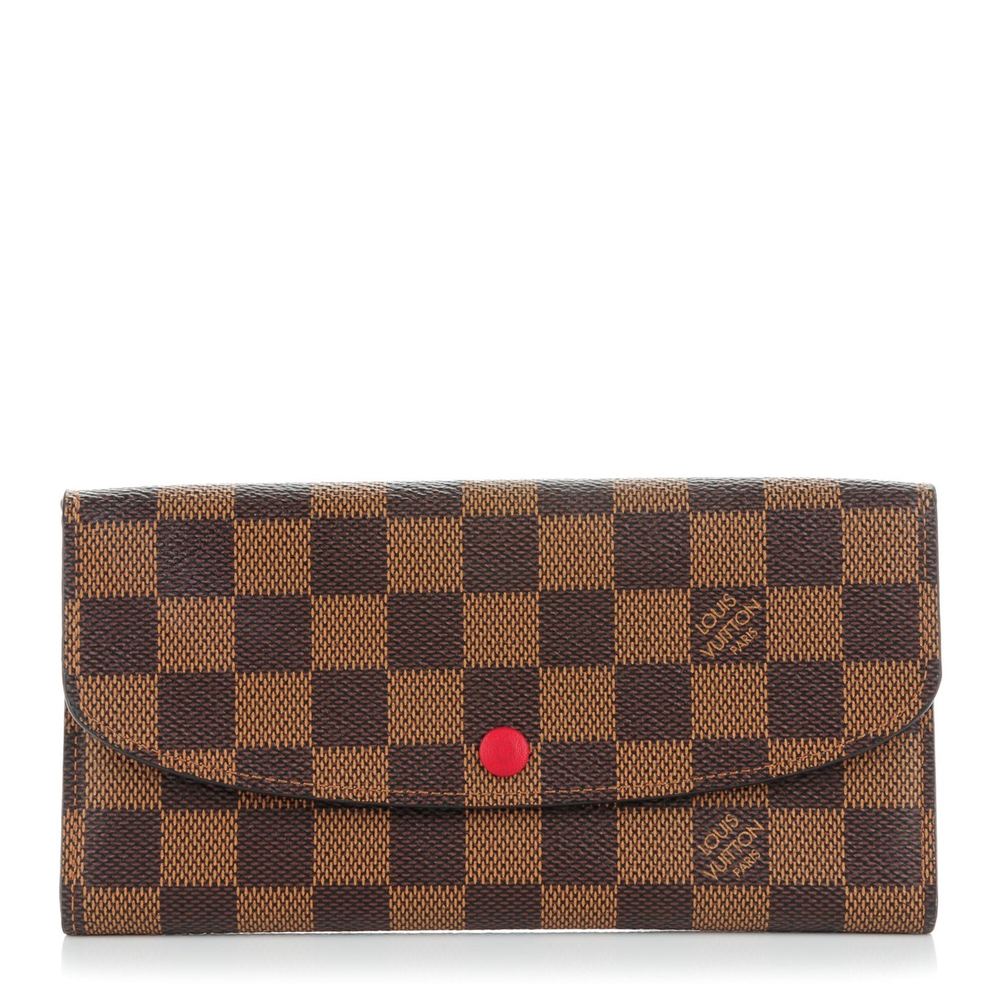 Damier Ebene Emilie Wallet Red