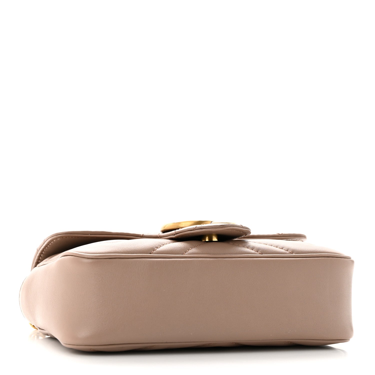 Gucci Calfskin Matelasse Super Mini GG Marmont Shoulder Bag Porcelain Rose 4 of 11