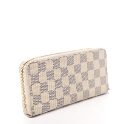 Louis Vuitton Damier Azur Clemence Wallet Rose Ballerine 3 of 12