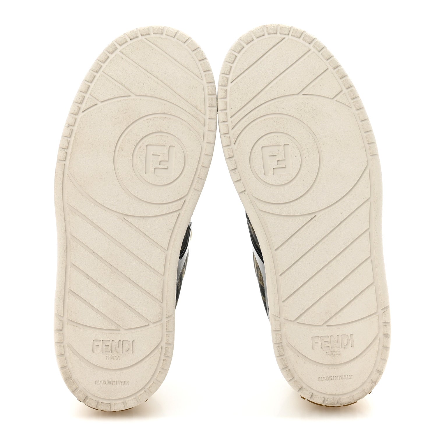 Fendi Suede Vitello Fendi Logo Match Low Top Sneakers 36 Cream Tobacco Black 6 of 10