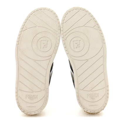 Fendi Suede Vitello Fendi Logo Match Low Top Sneakers 36 Cream Tobacco Black 6 of 10