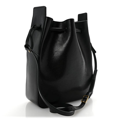 Saint Laurent Calfskin Small Bucket Bag Black 2 of 10