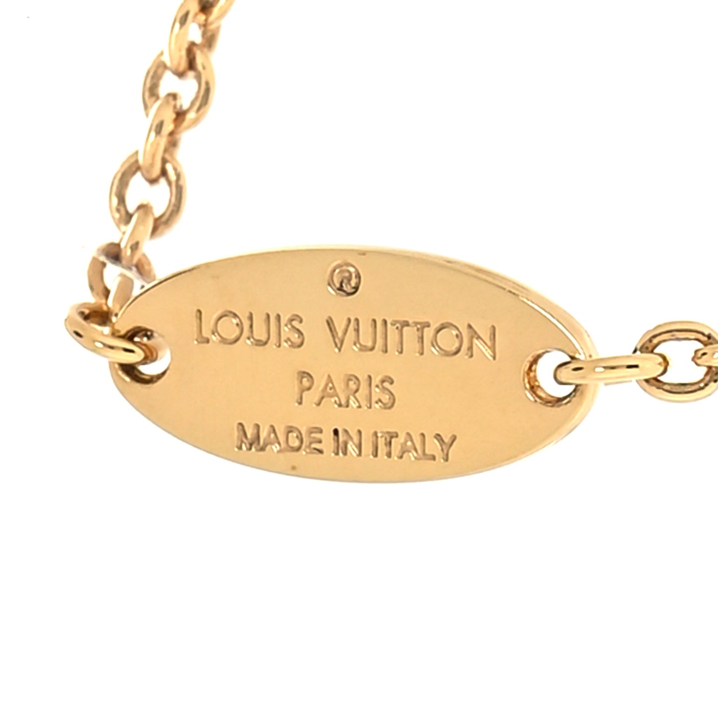 Metal Crystal LV Iconic Necklace Gold