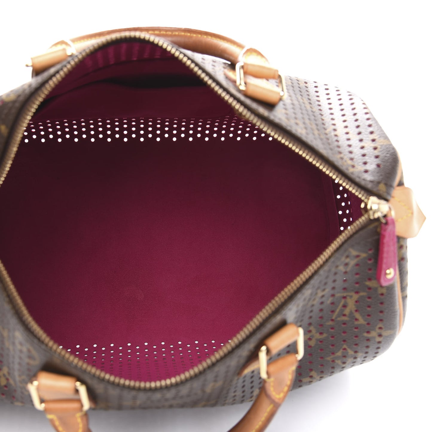 Monogram Perforated Speedy 30 Fuchsia