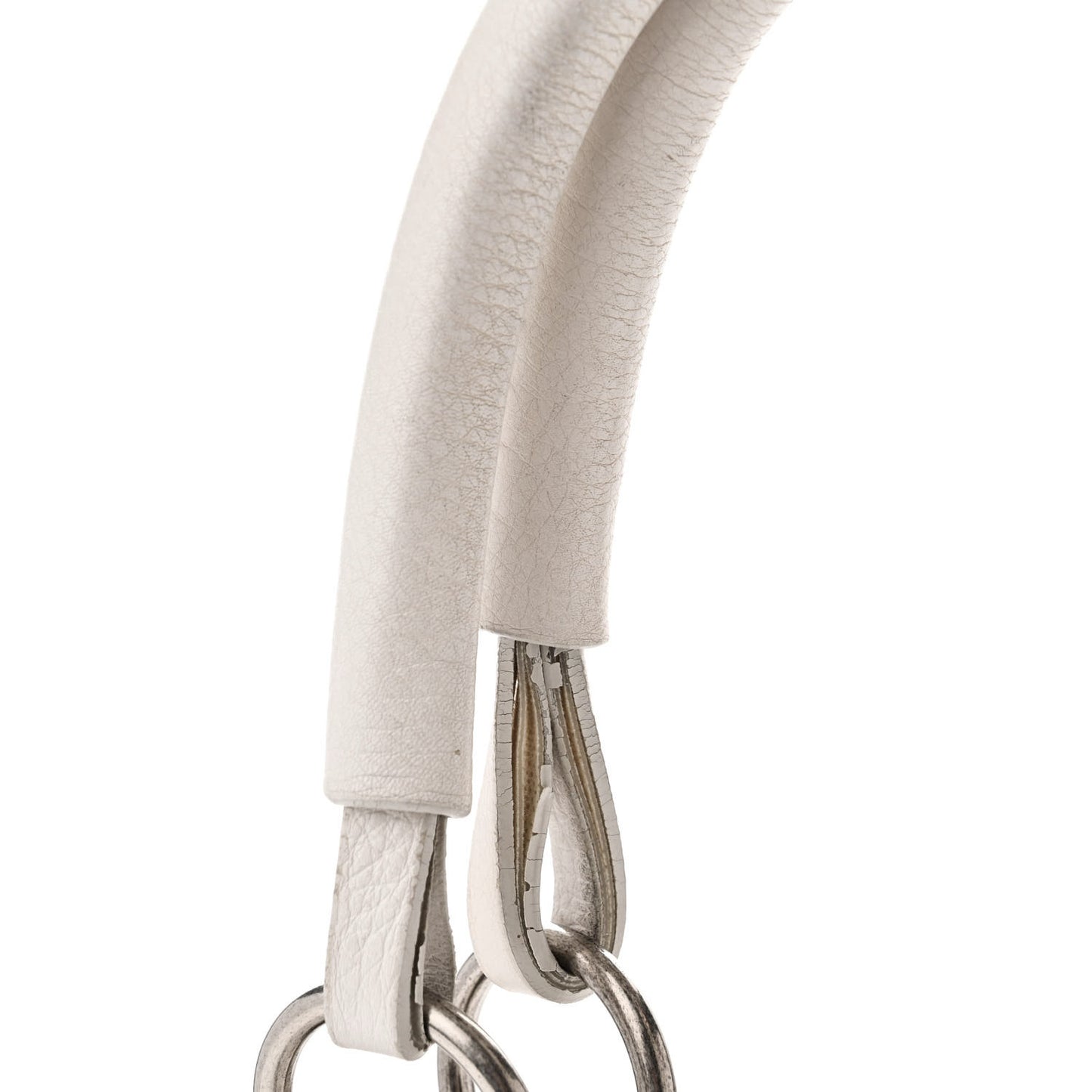 Calfskin Braided Gaucho Double Saddle Bag White