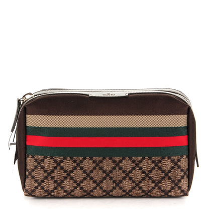 Gucci Nylon Diamante Small Cosmetic Case Brown 1 of 7