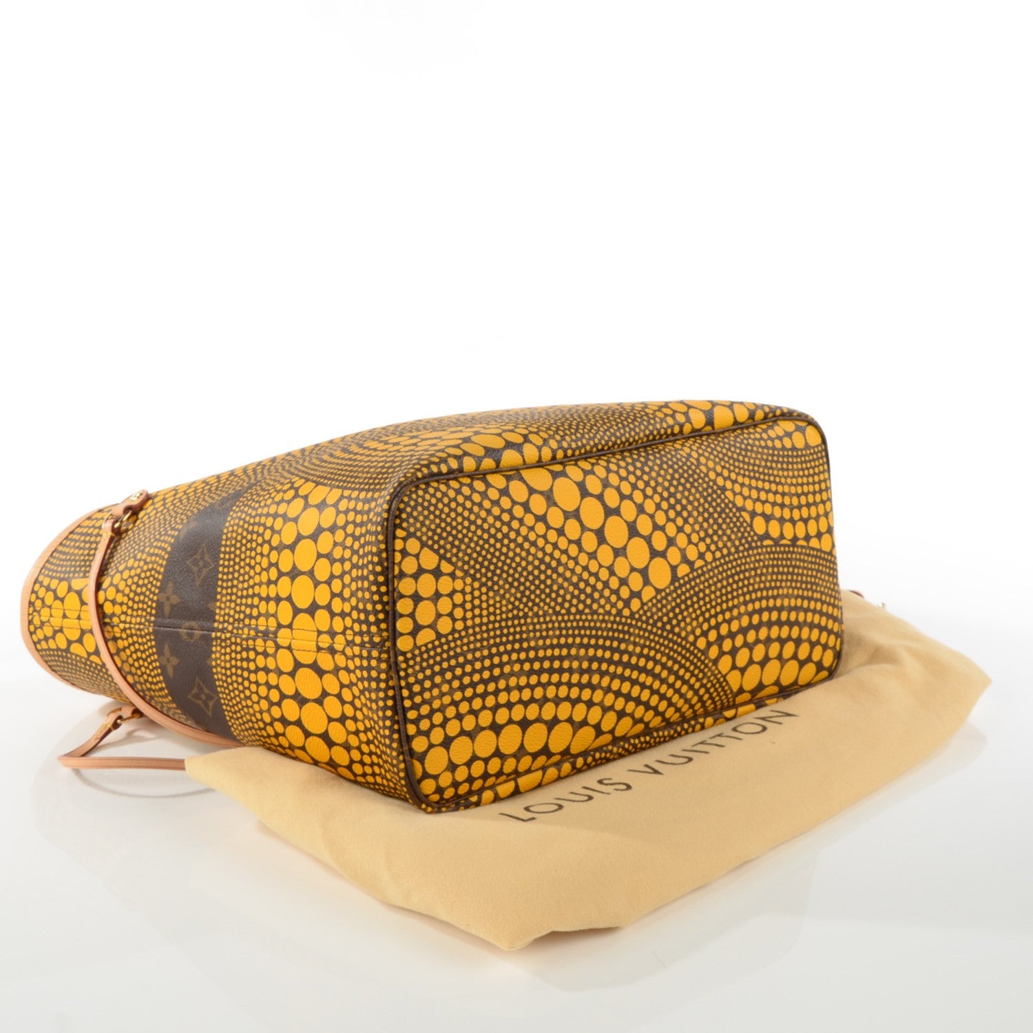 Louis Vuitton Monogram Kusama Waves Neverfull MM Yellow 4 of 7