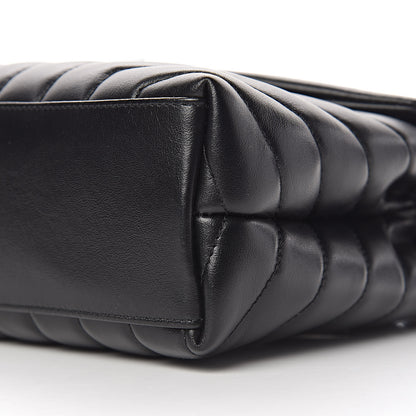 Saint Laurent Calfskin Y Quilted Monogram Small Loulou Chain Satchel Black 7 of 11