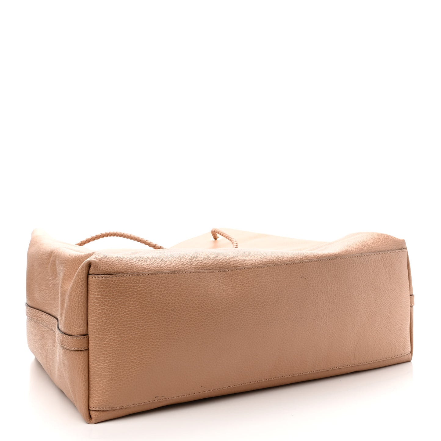 Calfskin Large Gifford Braided Handle Tote Rose Beige